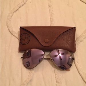 Lilac Flash Bronze frame Aviator Ray-Bans